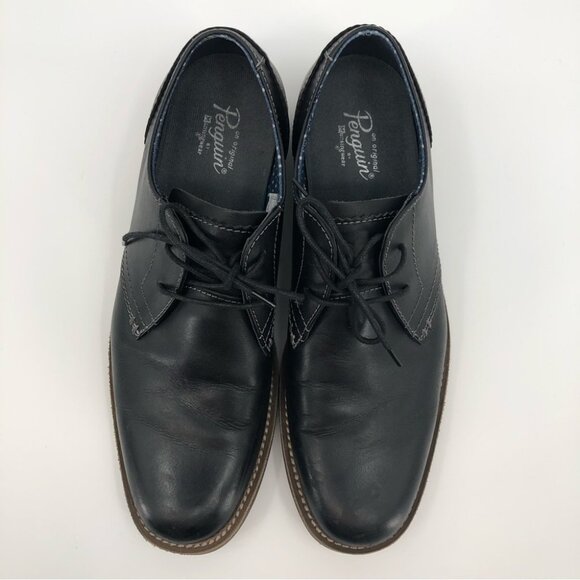 Original Penguin Black Leather Lace Up Boots | Breathable & Versatile main image 9